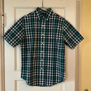 Croft & Barrow Men’s Plaid Button Up T-Shirt Size Small